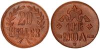 Kolonien Deutsch-Ostafrika 20 Heller DOA Reinkupfer 54-55 MS/N J.727a -