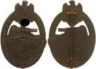 3. Reich Orden Panzerkampfabzeichen in Bronze Massiv Hersteller AS -