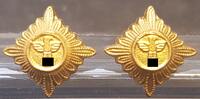 3. Reich 2 Sterne für Kragenspiegel NSDAP Adler mit HK mit Herst. -