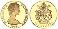 Salomon Islands 100 Dollars Gold Königin Elisabeth II. Auflage 263 Stück -