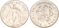 Tschechoslowakei 50 Kronen 10. Jahrestag - Befreiung von Deutschland, Silber -