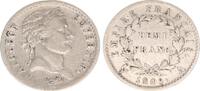 Frankreich Demi Franc 1/2 Franc Silber Frankreich 1/2 Frank 1813 A = Paris - Kaiser Napoleon - Empereur -
