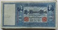 Deutsches Reich Lot 20 x 100 Mark rotes Siegel, Flottenhunderter -