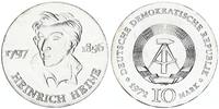 Deutschland - DDR 10 Mark Silber Heinrich Heine Dichter und Schriftsteller -