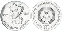 Deutschland - DDR 10 Mark Silber Heinrich Heine Dichter und Schriftsteller -