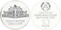 Deutschland - DDR 10 Mark Silber Semperoper Dresden -