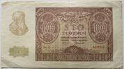 Deutsche Besatzungsausgaben des 2. Weltkriegs 100 Zloty Generalgouvernement Polen, Serie D, Ro. 577 -