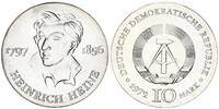 Deutschland - DDR 10 Mark Silber Heinrich Heine Dichter und Schriftsteller -