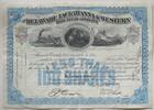 USA, Amerika alte Aktie Delaware, Lackawannna and Western Railroad, Eisenbahn, tolle Vignette -