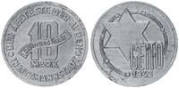 Deutschland / Polen / Getto Litzmannstadt 10 Mark (mit Echtheitszertifikat) Aluminium 3,44g aus dem New Yorker Lot -