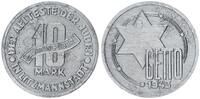 Deutschland / Polen / Getto Litzmannstadt 10 Mark (mit Echtheitszertifikat) Aluminium 3,53g aus dem New Yorker Lot -