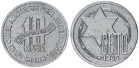 Deutschland / Polen / Getto Litzmannstadt 10 Mark (mit Echtheitszertifikat) Aluminium 3,61g aus dem New Yorker Lot -