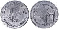 Deutschland / Polen / Getto Litzmannstadt 10 Mark (mit Echtheitszertifikat) Aluminium 2,66g aus dem New Yorker Lot -