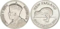 Neuseeland 1 Florin Silber Neuseeland 1 Florin 1954 George VI. ss, -
