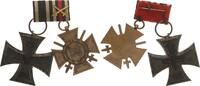 Kaiserreich Orden Eisernes Kreuz 2.Klasse und Ehrenkreuz für Frontkämpfer an Feldspange !!! -