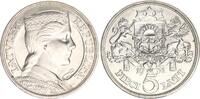 Lettland 5 Lati Silber -