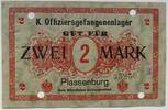 Plessenburg, Bayern 2 Mark Offiziersgefangenenlager, Lagergeld, Notgeld -