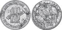 Deutschland / Polen / Getto Litzmannstadt 10 Mark (mit Echtheitszertifikat) Aluminium 2,62g aus dem New Yorker Lot -