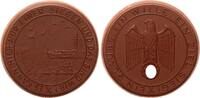 Drittes Reich Porzellanmedaille (Meißen) Es kann hier nur einer Siegen -