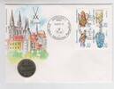 Deutschland / DDR 5 Mark „Nikolaiviertel" Numisbrief „Nikolaiviertel“ – DDR 1987, 5-Mark-Gedenkmünze -