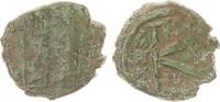 Antike / Byzanz Justinus II Halbfollis Byzanz Justinus II. 565-578 n.Chr Thessaloniki Bronze Halbfollis -