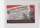 3.Reich Propaganda Flugblatt gegen das Dritte Reich, ein peinliches Versprechen, Abbildung von A. Hitler, -