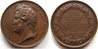 Frankreich Bronzemedaille (von Barre) Herzog Ferdinand und August von Sachsen-Coburg-Gotha, Besuch der Münze -