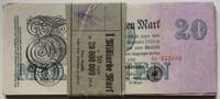 Dt. Reich 20 Millionen Mark 24 Stück, mit Original-Banderolde (Gandersheim) -