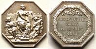 Frankfurt, Main achteckige Silbermedaille (G. Zollmann) auf die Gründung der Frankfurter Bank -