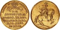 Sachsen - Polen 2 Dukaten Gold Friedrich August I - August der Starke - auf die Krönung zum König von Krakau -