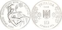 Ukraine 10 Hryvnias 1 oz Silber XVIII Olympische Winterspiele, Nagano 1998 - Eiskunstlauf -