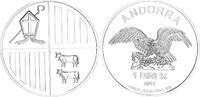 Andorra 1 Diner 1oz Silber 2013 Wappen FDC