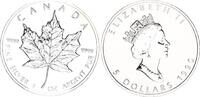 Kanada 5 Dollar 1oz Silber Maple Leaf -