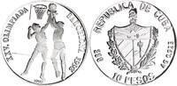 Kuba 10 Pesos Silber XXV. Olympische Sommerspiele, Barcelona 1992 - Basketball -