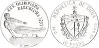 Kuba 10 Pesos Silber XXV. Olympische Sommerspiele, Barcelona 1992 - Turnen -
