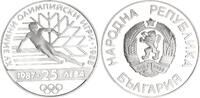 Bulgarien 25 Leva Silber XV. Olympische Winterspiele, Calgary 1988 -
