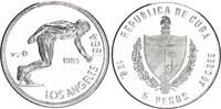 Kuba 5 Pesos Silber XXIII. Olympische Sommerspiele, Los Angeles 1984-Lauf Auflage 5000!!! -