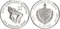 Kuba 5 Pesos Silber XXIII Olympische Sommerspiele, Los Angeles 1984. Judo Auflage 5.000!!! -
