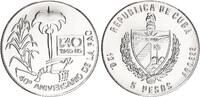 Kuba 5 Pesos Silber 40. Jahrestag - FAO Auflage 4.500!!! -