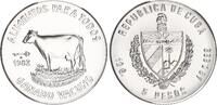 Kuba 5 Pesos Silber FAO - Kuh Auflage 4.177!!! -