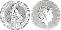 England 5 Pfund 2oz Silber Tiere der Königin - Der schwarze Bulle von Clarence -
