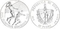 Kuba 10 Pesos Silber XXV Olympische Sommerspiele, Barcelona 1992 - Volleyball -
