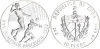 Kuba 10 Pesos Silber XXV Olympische Sommerspiele, Barcelona 1992 - Volleyball -