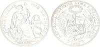 Peru 1 Sol Silber Republik -