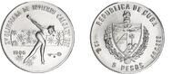 Kuba 5 Pesos Silber XV. Olympische Winterspiele, Calgary 1988-Eisschnelllauf -