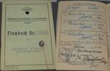 3. Reich Konvolut Luftwaffe, NS-Fliegerkorps Segelfluggr., Flugbuch und Segelfliegerabz. C -
