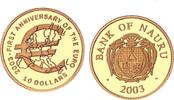 Nauru 10 Dollars 2003 1/25oz Gold FB in Kapsel