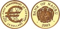 Nauru 10 Dollars 2003 1/25oz Gold FB in Kapsel