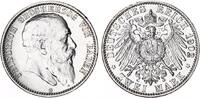 Kaiserreich / Baden 2 Mark Silber Friedrich J.32 -