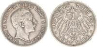 Deutsches Kaiserreich - Preußen 5 Mark Silber Wilhelm II. J.104 -